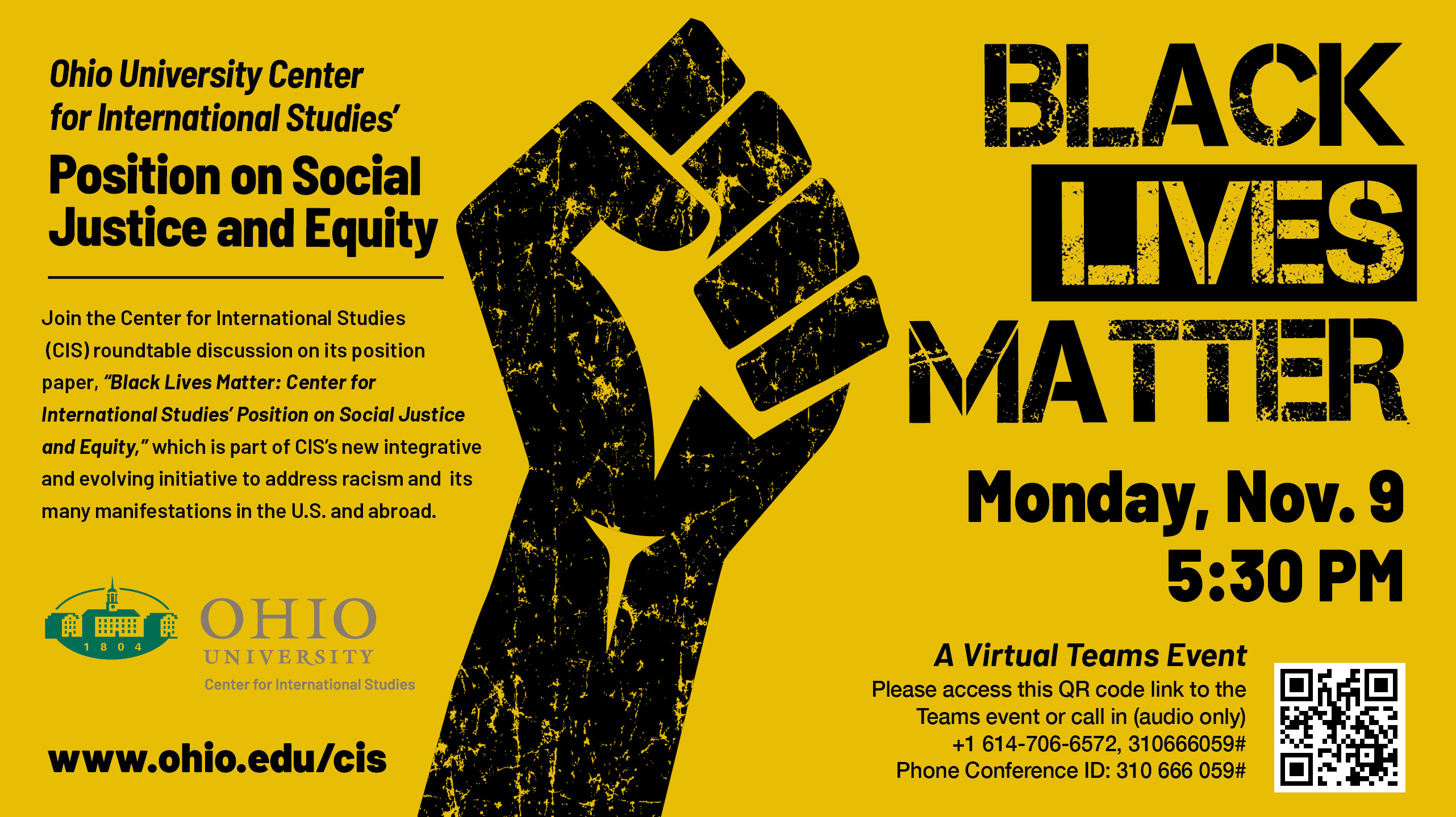 Center for International Studies announces Black Lives Matter and ...